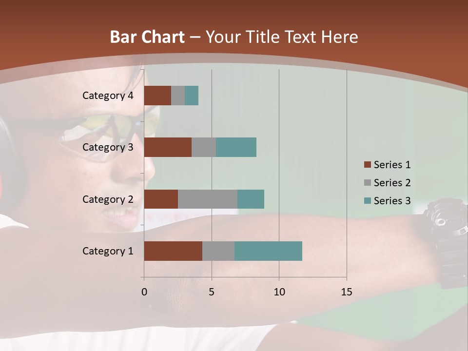 A Man Holding A Gun With Headphones On PowerPoint Template