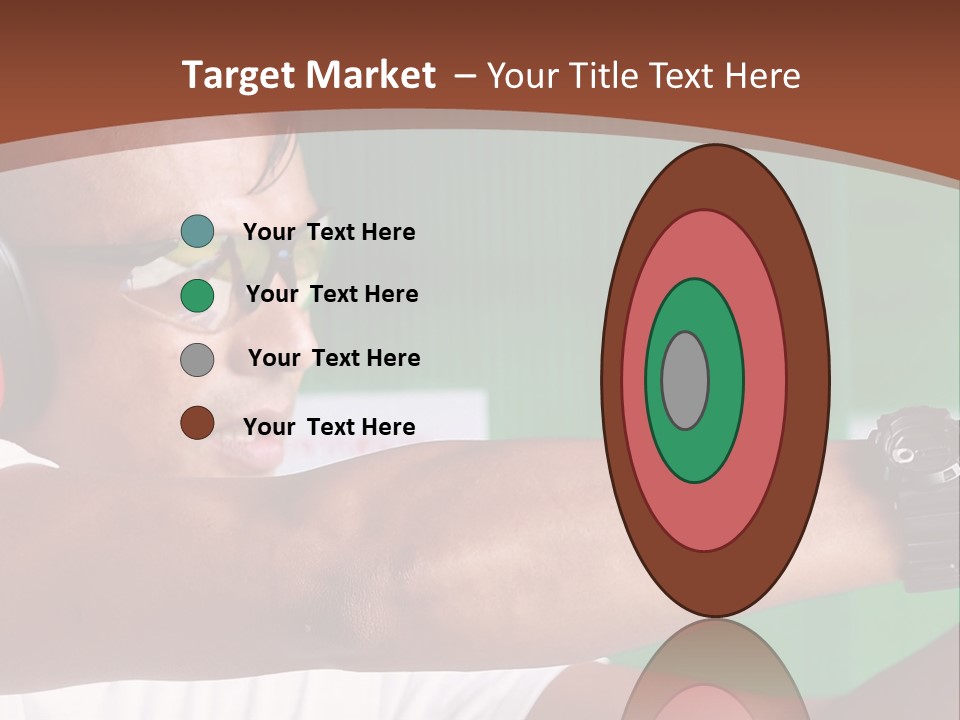 A Man Holding A Gun With Headphones On PowerPoint Template