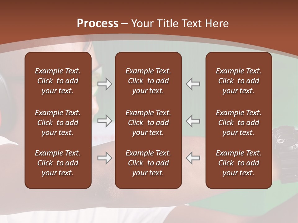 A Man Holding A Gun With Headphones On PowerPoint Template