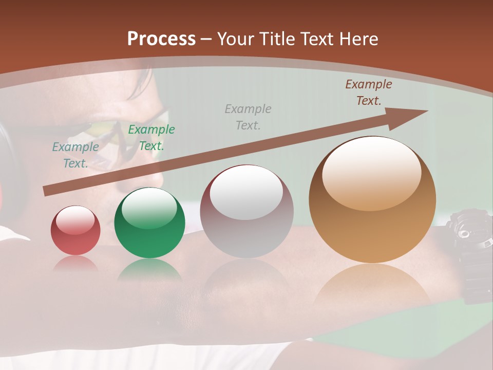 A Man Holding A Gun With Headphones On PowerPoint Template