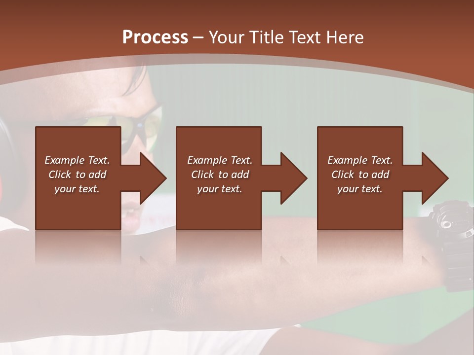 A Man Holding A Gun With Headphones On PowerPoint Template