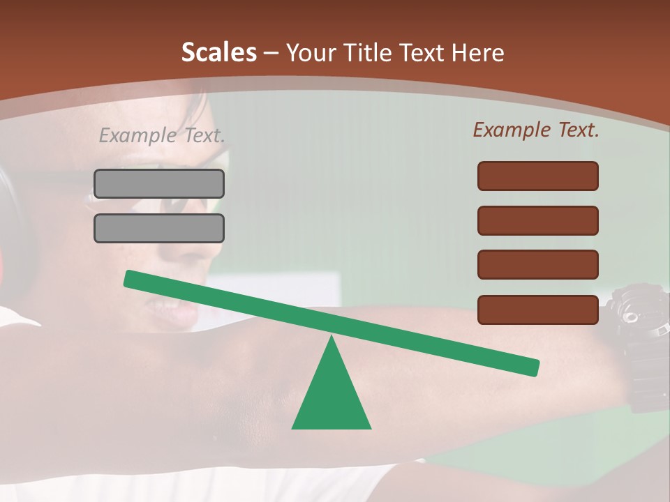 A Man Holding A Gun With Headphones On PowerPoint Template