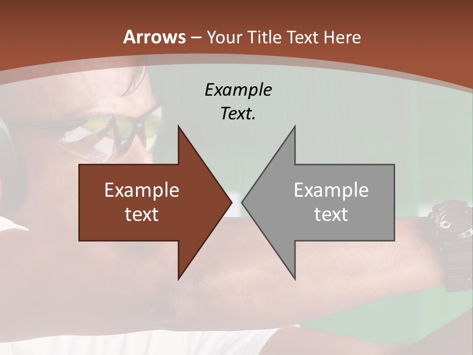 A Man Holding A Gun With Headphones On PowerPoint Template