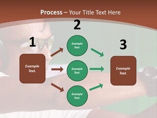 A Man Holding A Gun With Headphones On PowerPoint Template