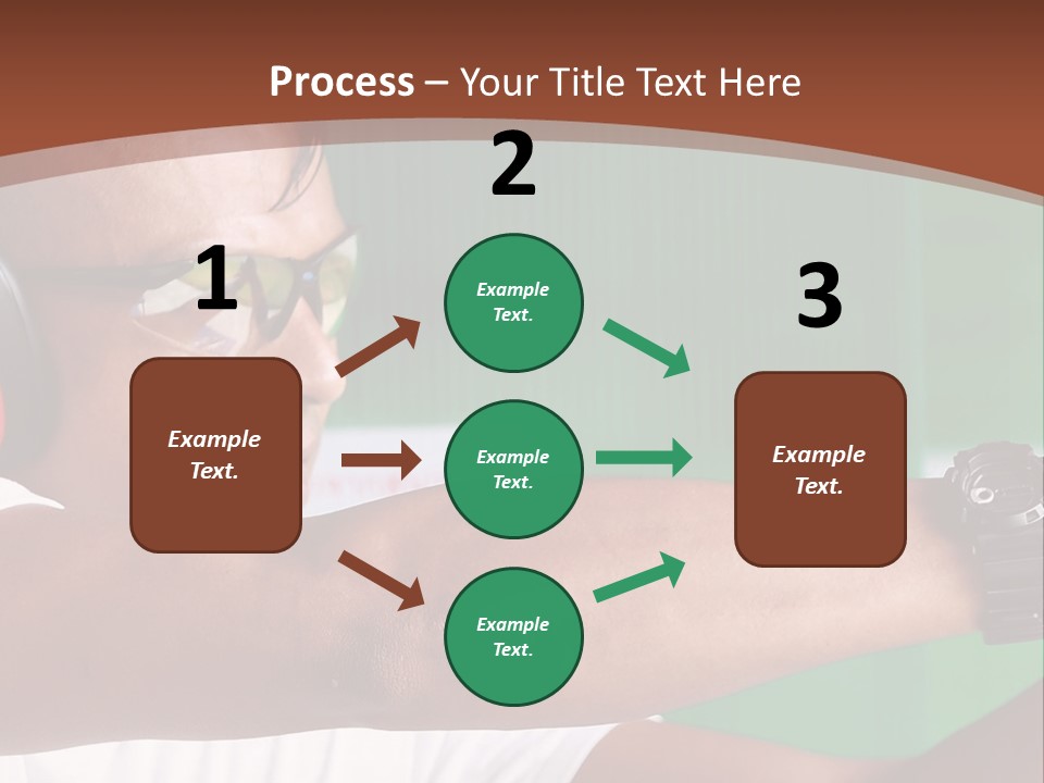 A Man Holding A Gun With Headphones On PowerPoint Template