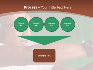 A Man Holding A Gun With Headphones On PowerPoint Template