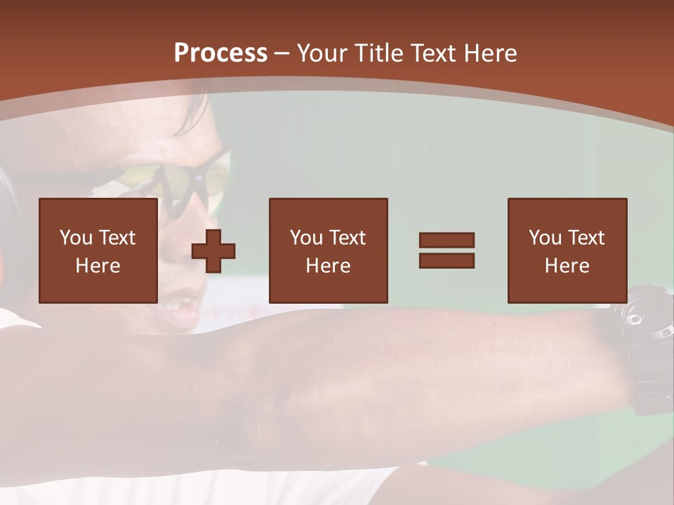 A Man Holding A Gun With Headphones On PowerPoint Template