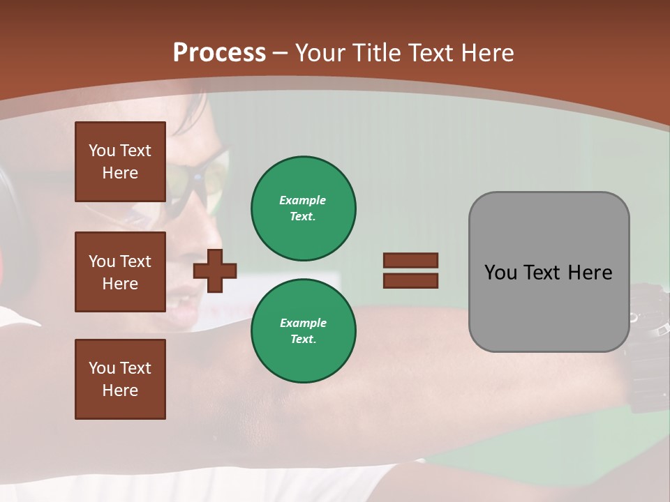 A Man Holding A Gun With Headphones On PowerPoint Template