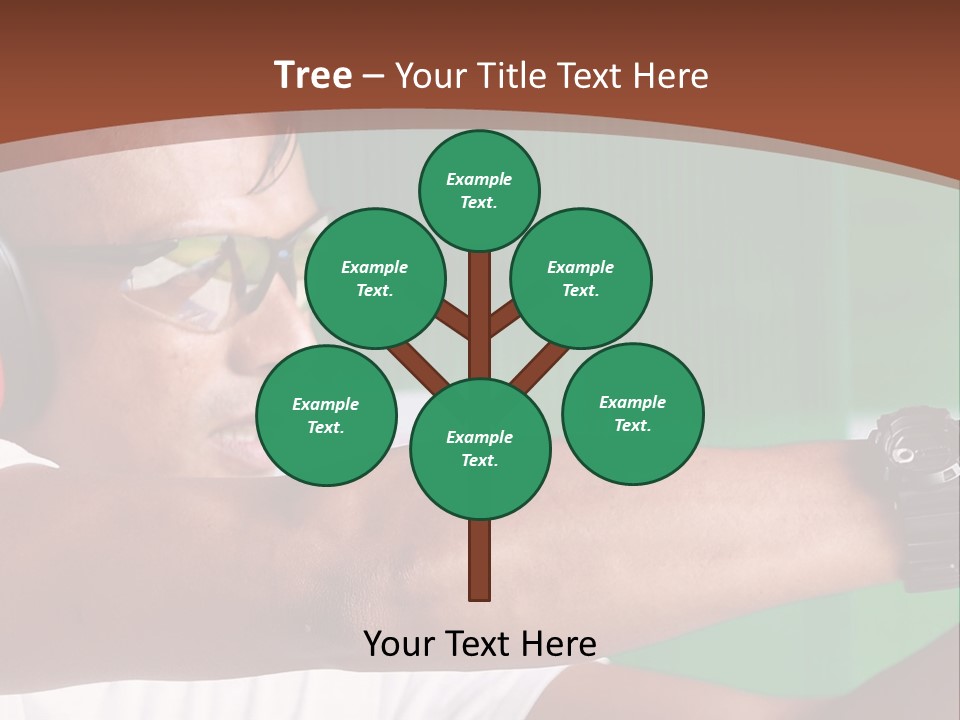 A Man Holding A Gun With Headphones On PowerPoint Template