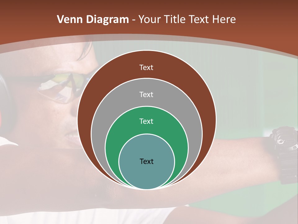 A Man Holding A Gun With Headphones On PowerPoint Template