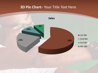 A Man Holding A Gun With Headphones On PowerPoint Template