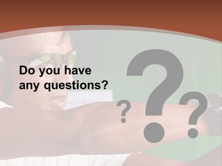 A Man Holding A Gun With Headphones On PowerPoint Template