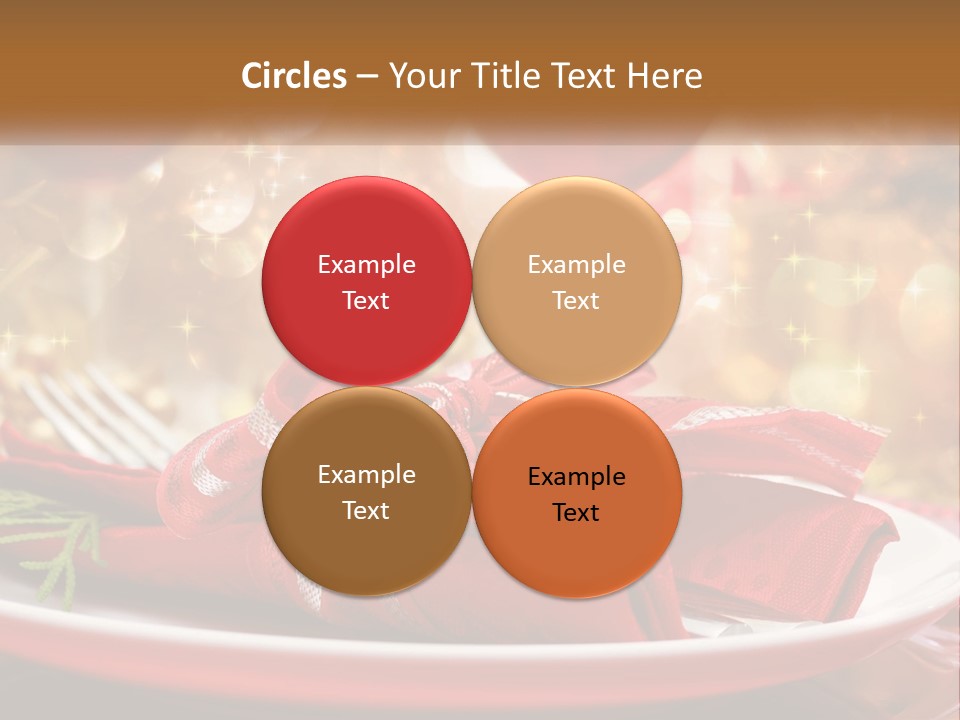 A Red Plate With A Red Bow On It PowerPoint Template
