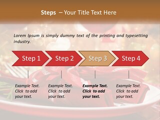 A Red Plate With A Red Bow On It PowerPoint Template