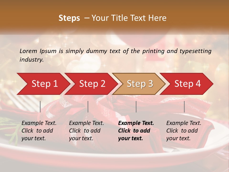 A Red Plate With A Red Bow On It PowerPoint Template