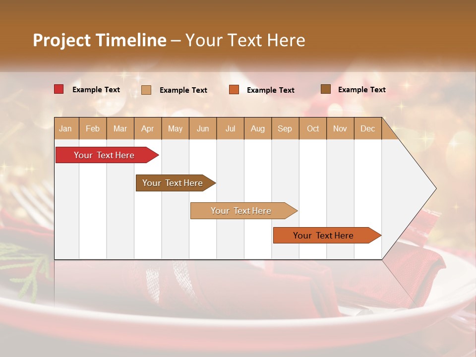 A Red Plate With A Red Bow On It PowerPoint Template