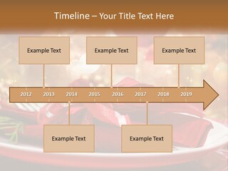 A Red Plate With A Red Bow On It PowerPoint Template
