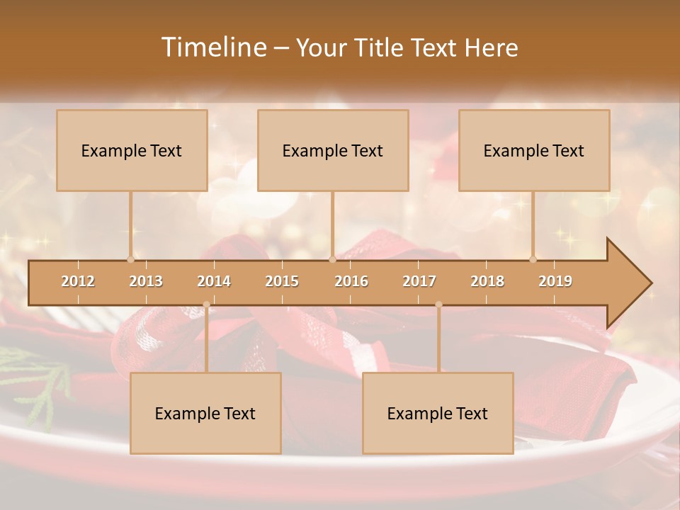 A Red Plate With A Red Bow On It PowerPoint Template
