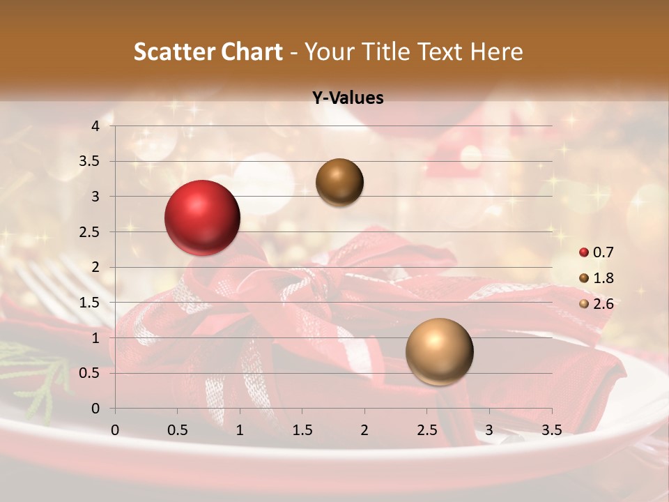 A Red Plate With A Red Bow On It PowerPoint Template
