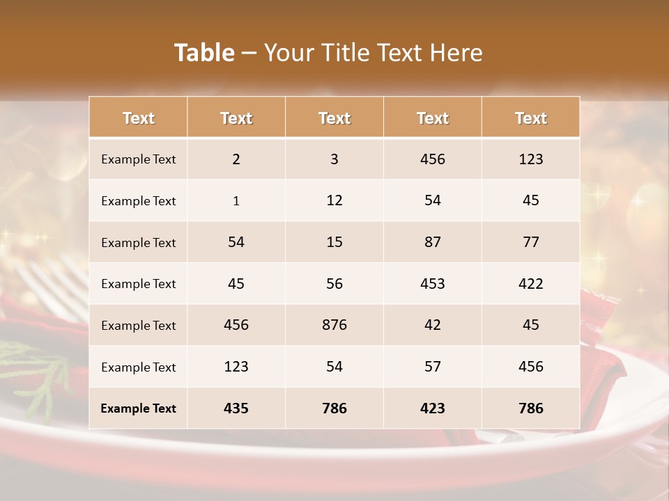 A Red Plate With A Red Bow On It PowerPoint Template