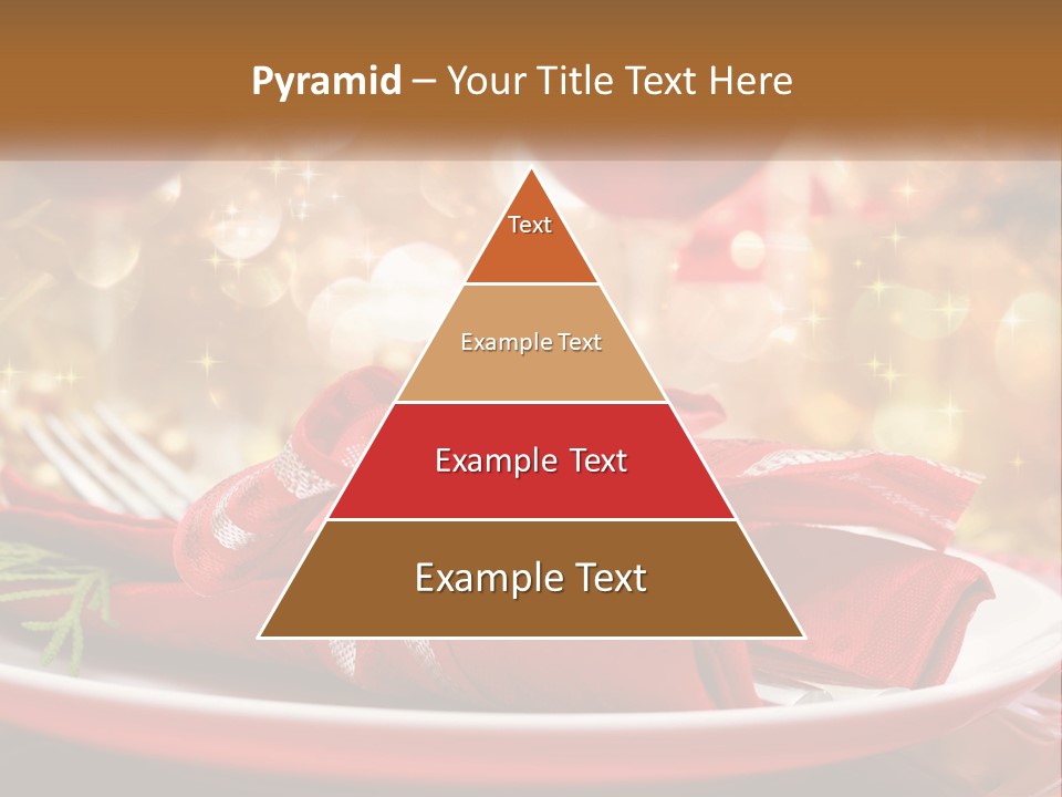 A Red Plate With A Red Bow On It PowerPoint Template