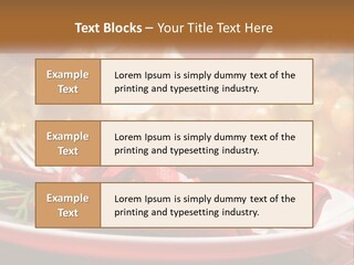 A Red Plate With A Red Bow On It PowerPoint Template