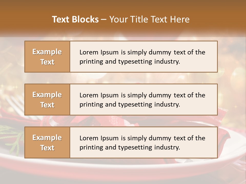 A Red Plate With A Red Bow On It PowerPoint Template