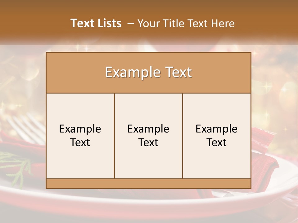 A Red Plate With A Red Bow On It PowerPoint Template
