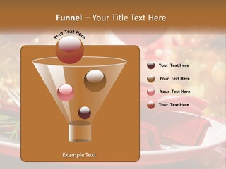 A Red Plate With A Red Bow On It PowerPoint Template