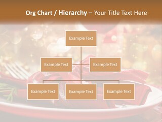 A Red Plate With A Red Bow On It PowerPoint Template