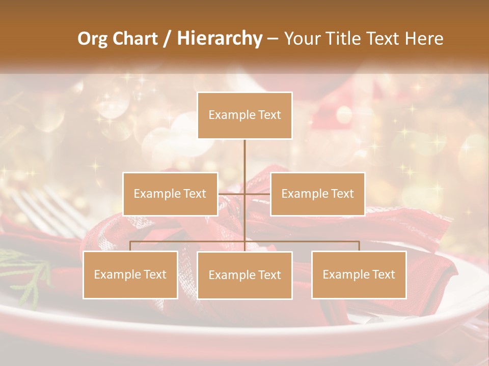 A Red Plate With A Red Bow On It PowerPoint Template