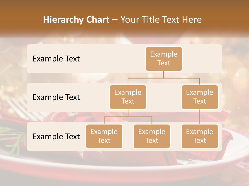 A Red Plate With A Red Bow On It PowerPoint Template