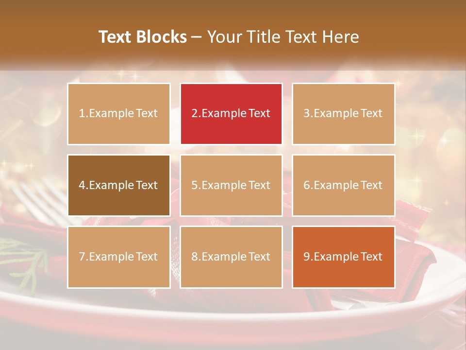 A Red Plate With A Red Bow On It PowerPoint Template