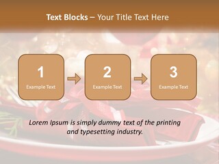 A Red Plate With A Red Bow On It PowerPoint Template