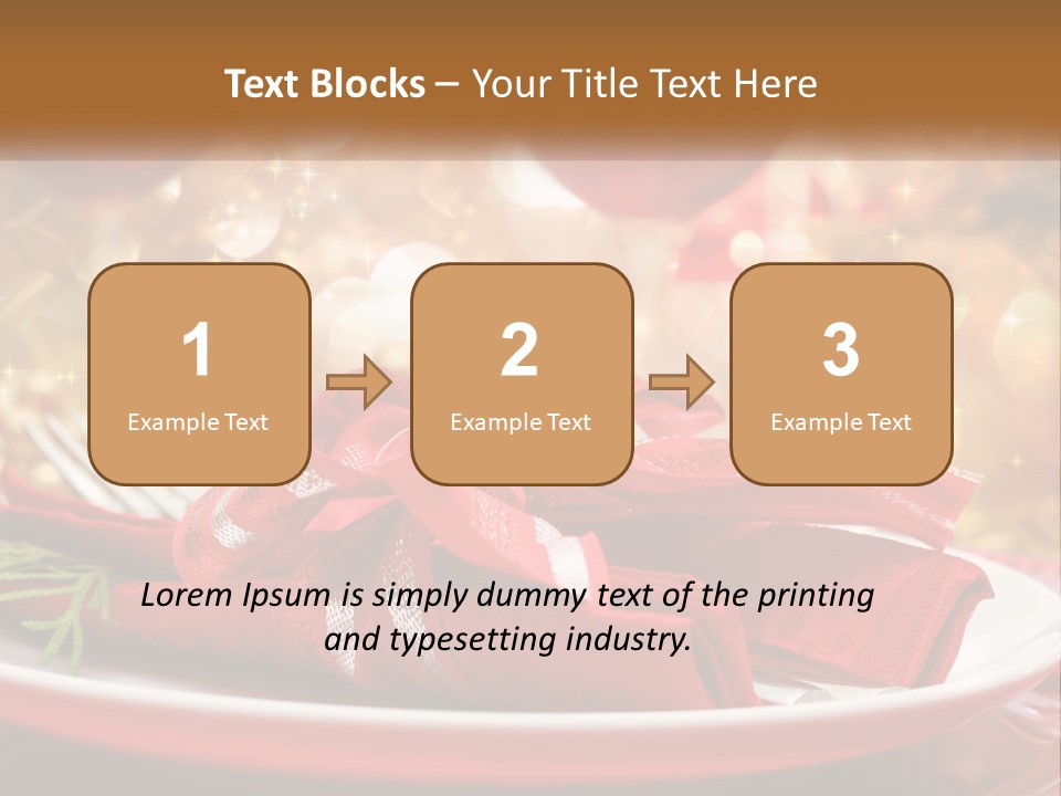A Red Plate With A Red Bow On It PowerPoint Template