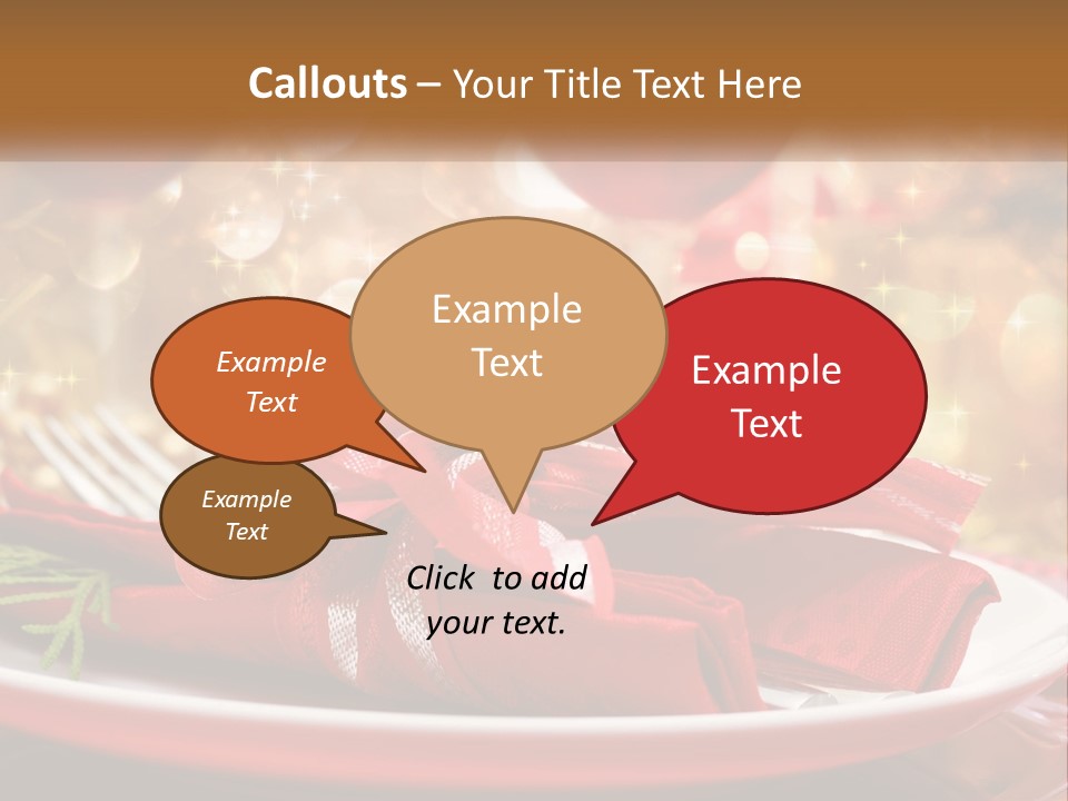 A Red Plate With A Red Bow On It PowerPoint Template