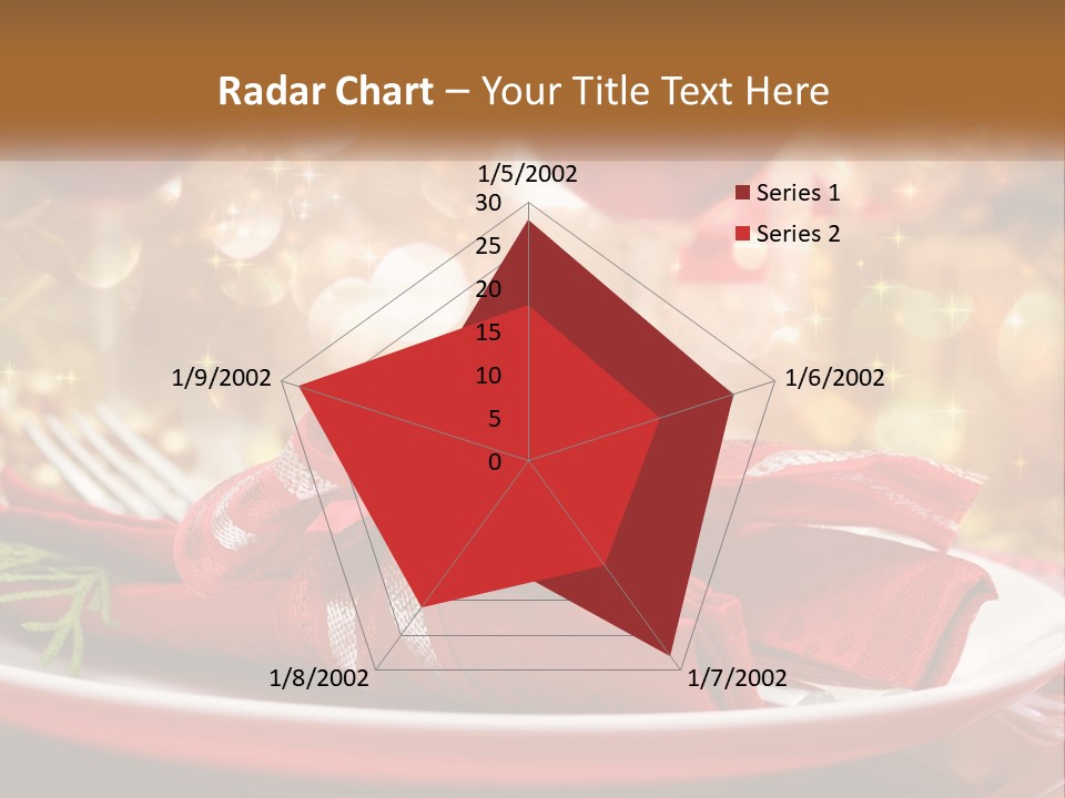 A Red Plate With A Red Bow On It PowerPoint Template