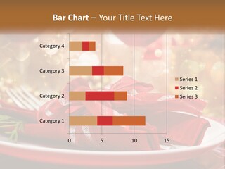 A Red Plate With A Red Bow On It PowerPoint Template