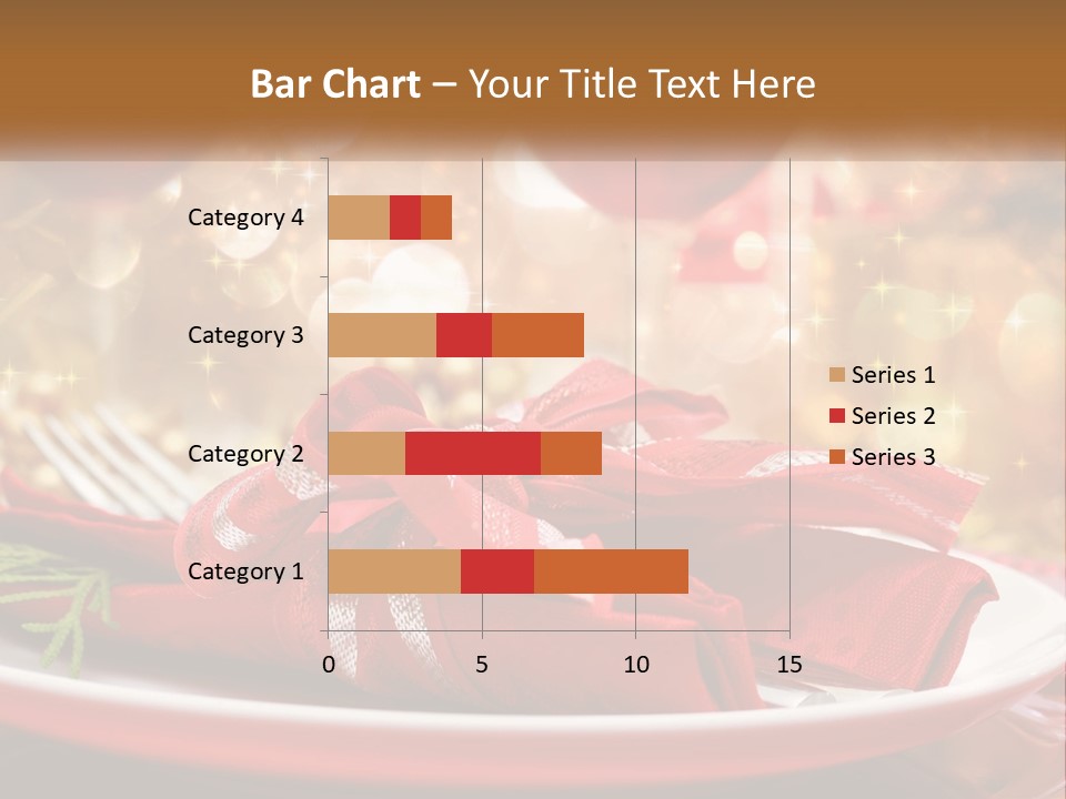 A Red Plate With A Red Bow On It PowerPoint Template