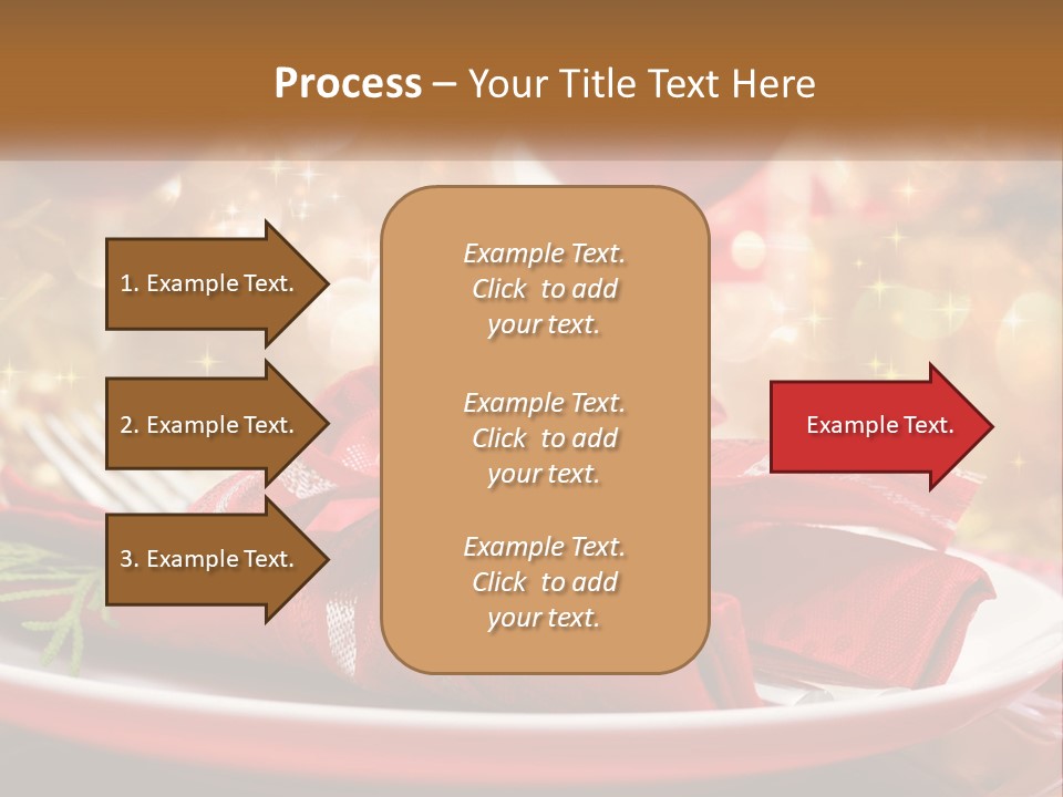 A Red Plate With A Red Bow On It PowerPoint Template