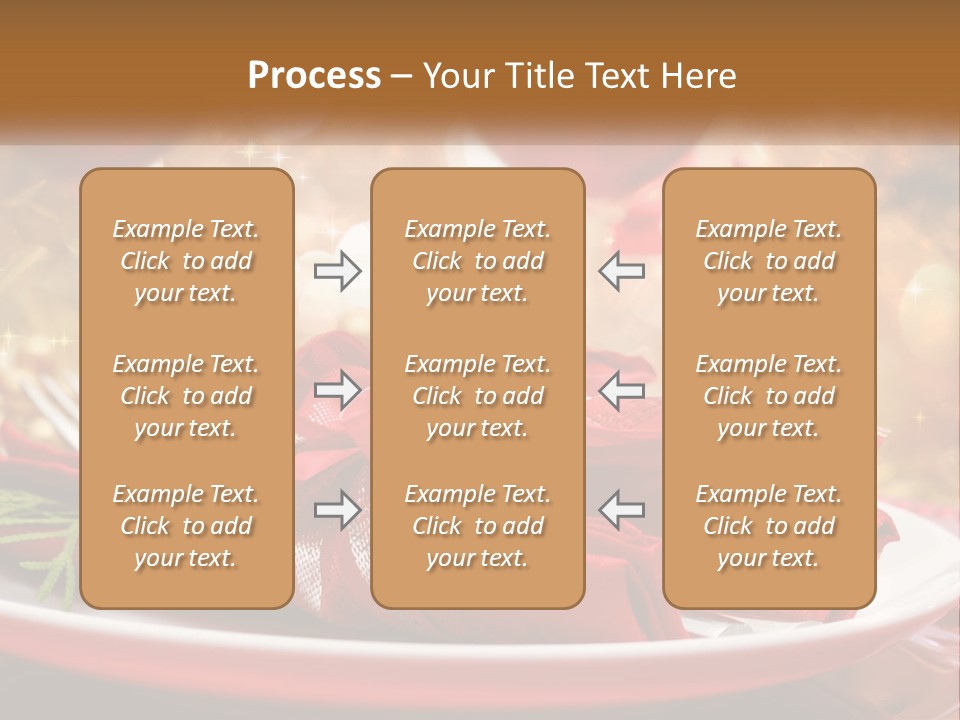 A Red Plate With A Red Bow On It PowerPoint Template