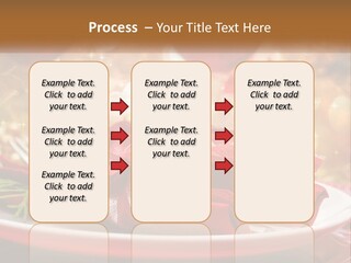 A Red Plate With A Red Bow On It PowerPoint Template
