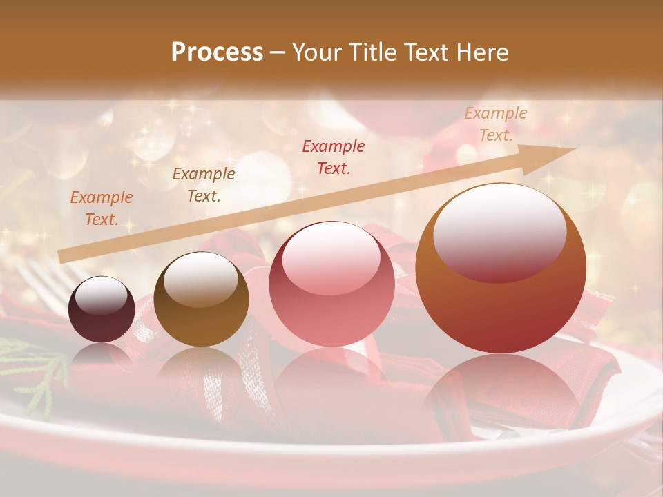A Red Plate With A Red Bow On It PowerPoint Template