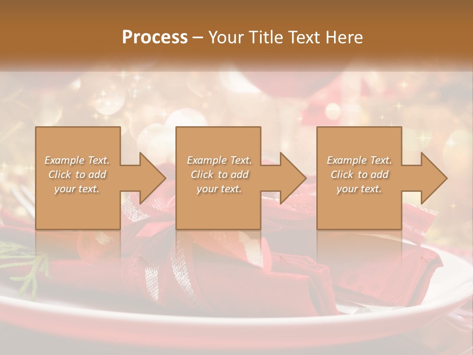 A Red Plate With A Red Bow On It PowerPoint Template