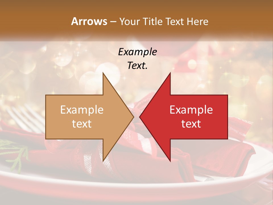 A Red Plate With A Red Bow On It PowerPoint Template
