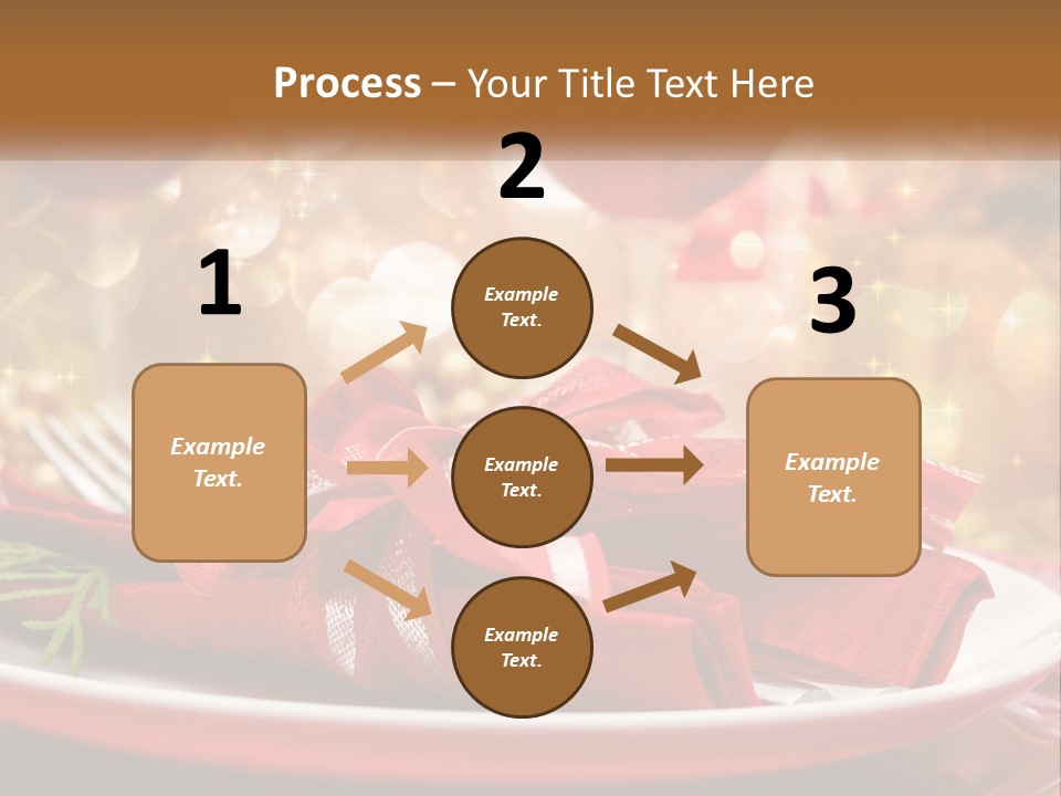 A Red Plate With A Red Bow On It PowerPoint Template
