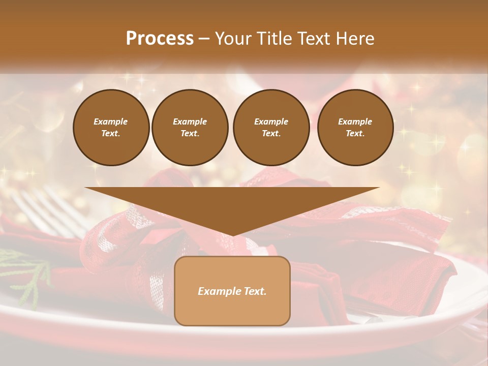 A Red Plate With A Red Bow On It PowerPoint Template