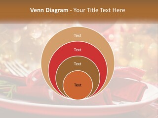 A Red Plate With A Red Bow On It PowerPoint Template