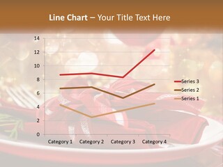 A Red Plate With A Red Bow On It PowerPoint Template