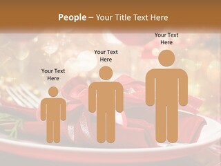 A Red Plate With A Red Bow On It PowerPoint Template